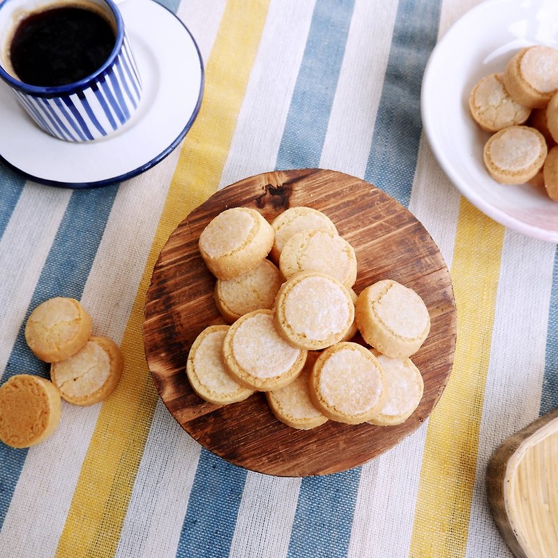 Almond Shortbread - 2 Small Buckets (Box) - Handmade Cookies - Fresh Ingredients Orange