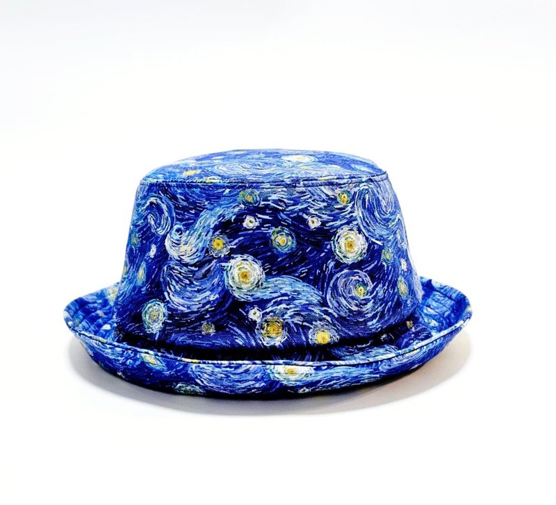 【HiGh MaLi】Classic Fisherman Hat - Van Gogh/Starry Night#防晏#艺术#油画#gift - หมวก - ผ้าฝ้าย/ผ้าลินิน หลากหลายสี