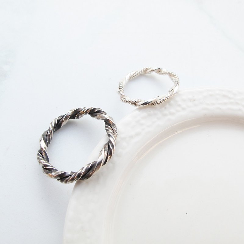 เงินแท้ งานโลหะ/เครื่องประดับ - DIY Handmade Silver Jewelry Teaching Volume | Twining × Twist Sterling Silver Couple Rings |