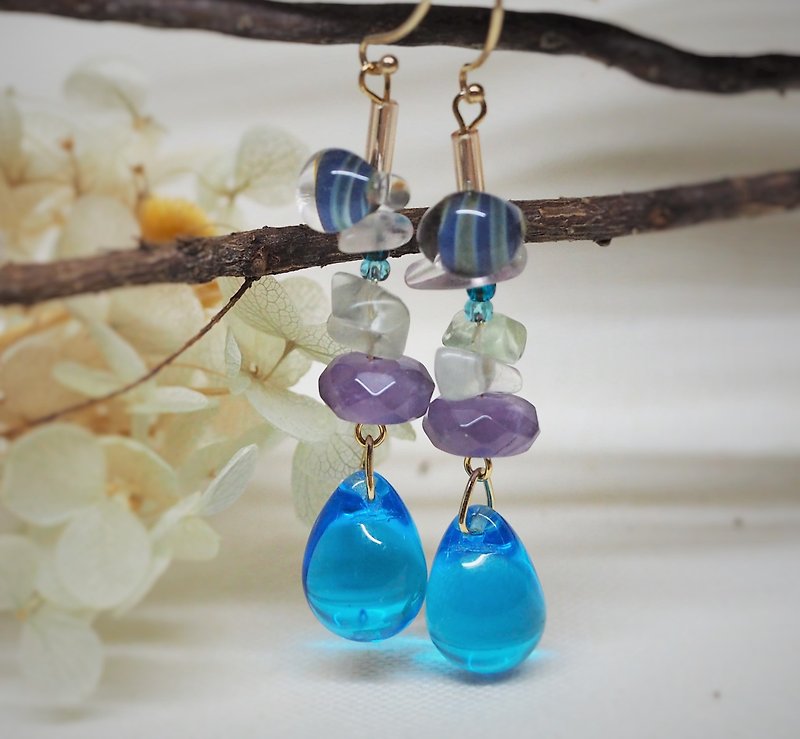Earrings - Natural Stone - Glass Beads - Earrings & Clip-ons - Glass 