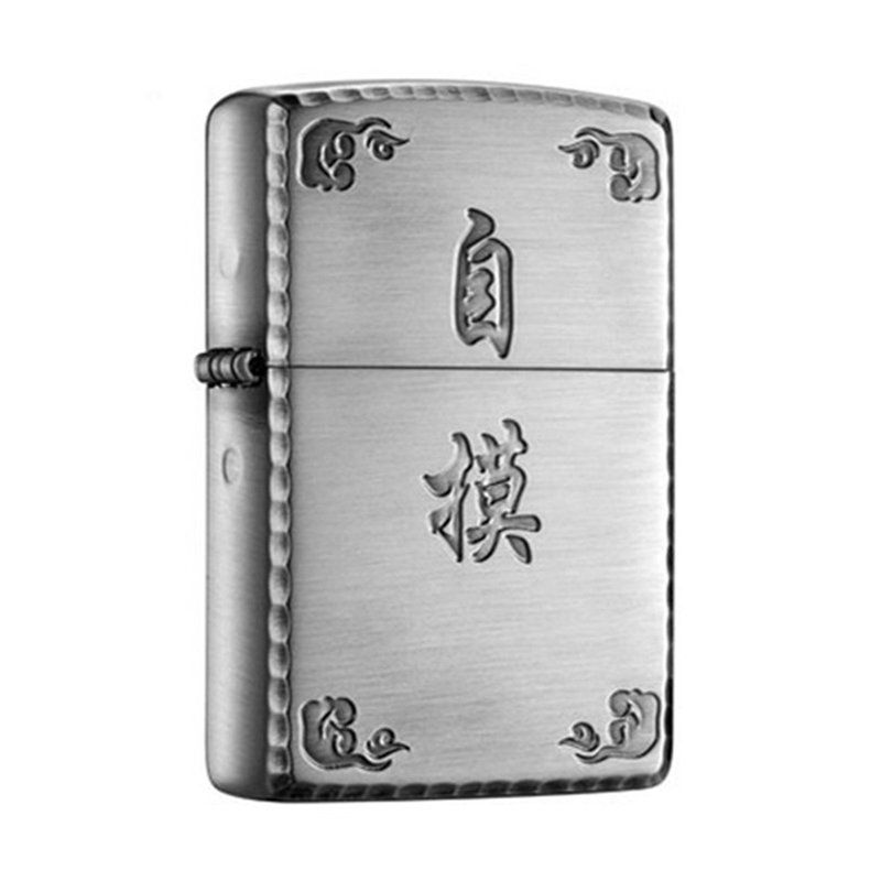 【ZIPPO官方旗艦店】 麻將-自摸(拉絲銀)防風打火機 ZA-3-59A - 其他 - 銅/黃銅 銀色