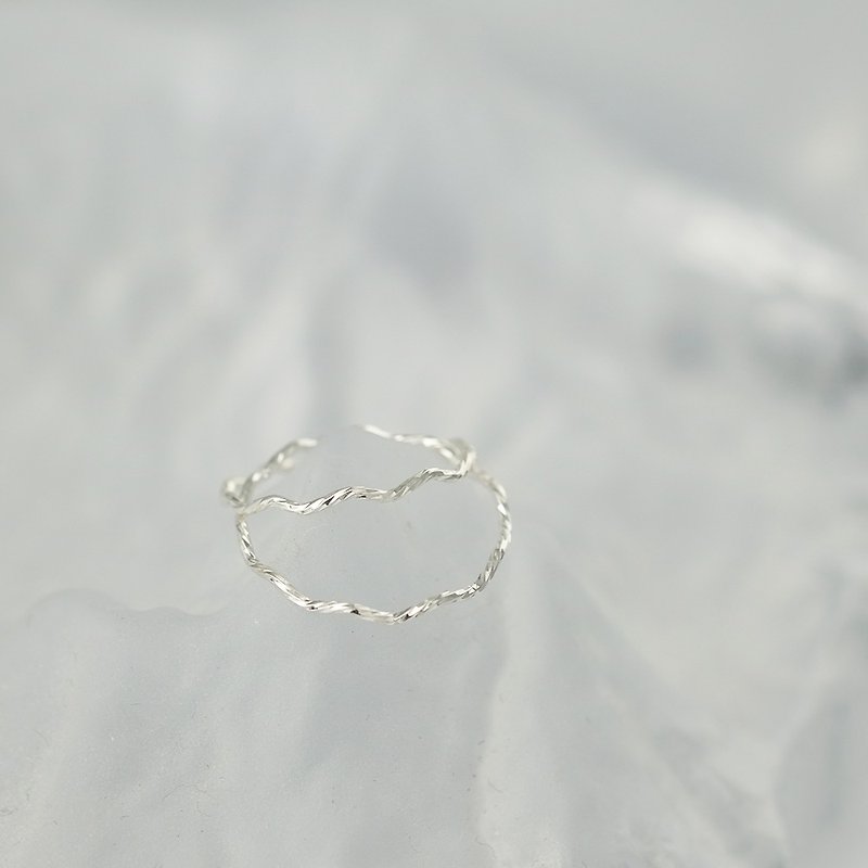 Daily Sterling Silver Series-Wave Engraved Rings Daily Wear Thin Rings Line Ring - General Rings - Sterling Silver Silver