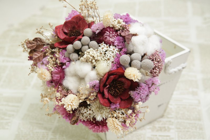 [Jinhuaju] Hand-made colorful dry flower bouquet wedding photo modeling - ตกแต่งต้นไม้ - พืช/ดอกไม้ 