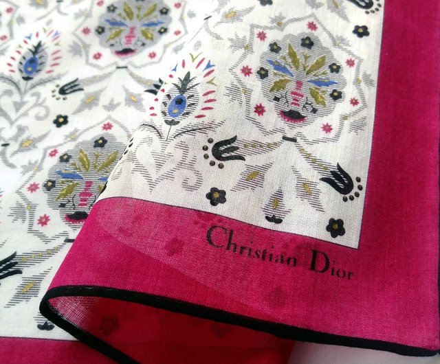 Christian Dior Vintage Handkerchief Monogram Blue 19.5 x 19 inches - Shop  orangesodapanda Handkerchiefs & Pocket Squares - Pinkoi