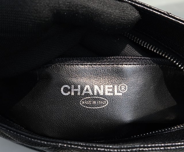 Second-hand Japanese second-hand Vintage CHANEL black lychee