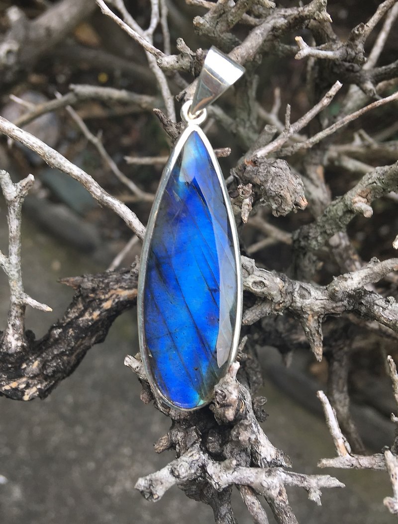 ♦ My.Crystal ♦ Aurora ♦ High quality full blue glazed stone fall - Necklaces - Gemstone Blue