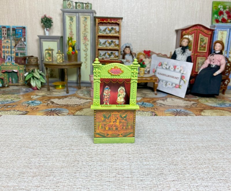 Vintage puppet theater. Tutorial. 1:12. - 手工藝教學/工具書 - 其他材質 