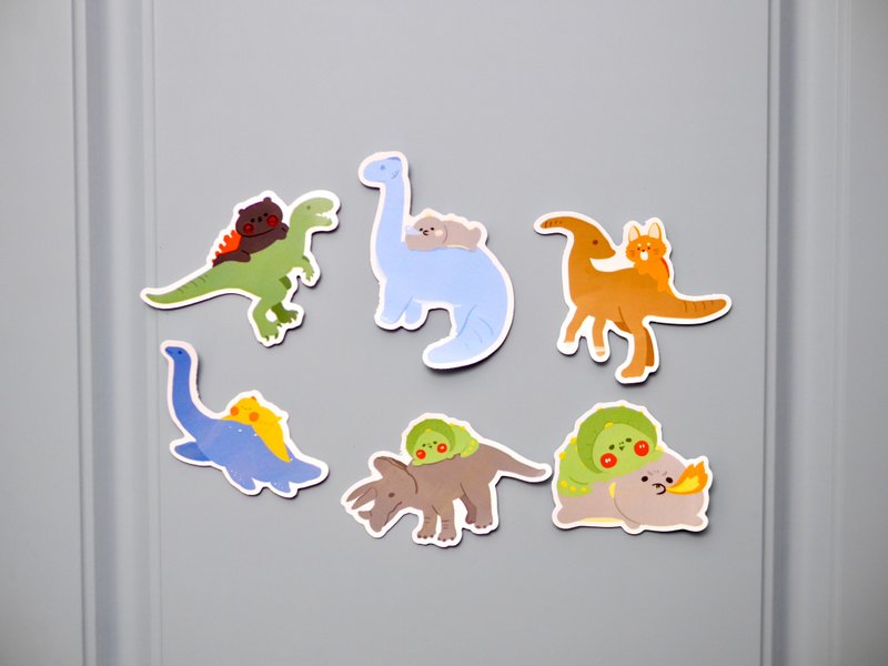 So Elephant Original Elephant Dinosaur World Waterproof Big Stickers 6 Types | Choose 3 - สติกเกอร์ - กระดาษ 