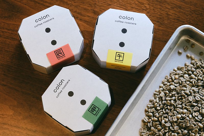 [Whole Beans / Pinkoi exclusive package] colon coffee BOX SET (TATSU, UMA, SARU) - Coffee - Paper 