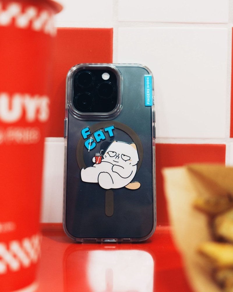 Fat Cat Magsafe iPhone Case - 手機殼/手機套 - 塑膠 藍色