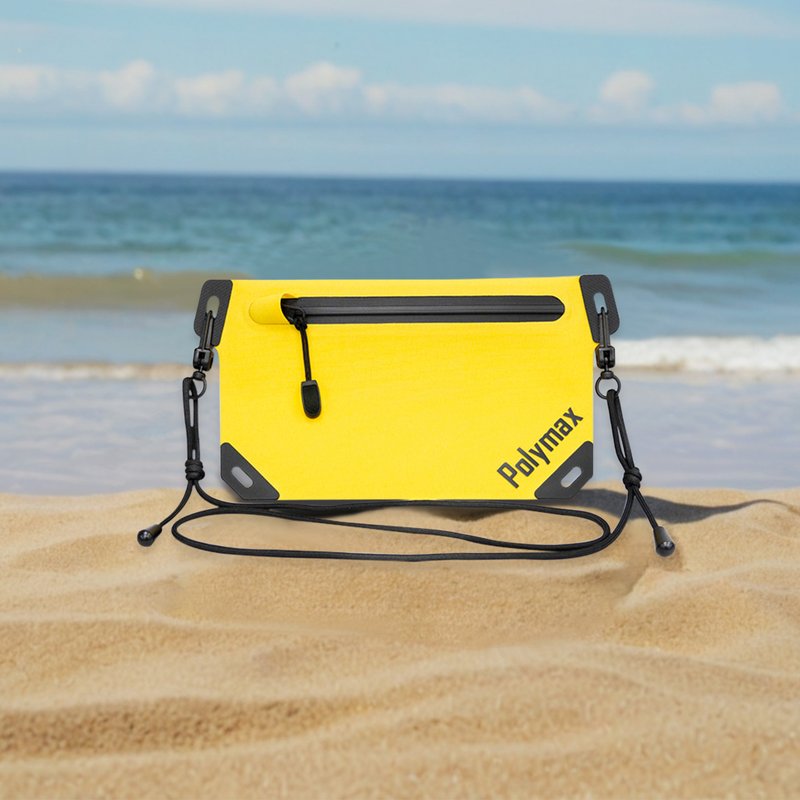 Waterproof portable flat bag-sunflower yellow/side backpack/lightweight - กระเป๋าแมสเซนเจอร์ - วัสดุกันนำ้ สีเหลือง