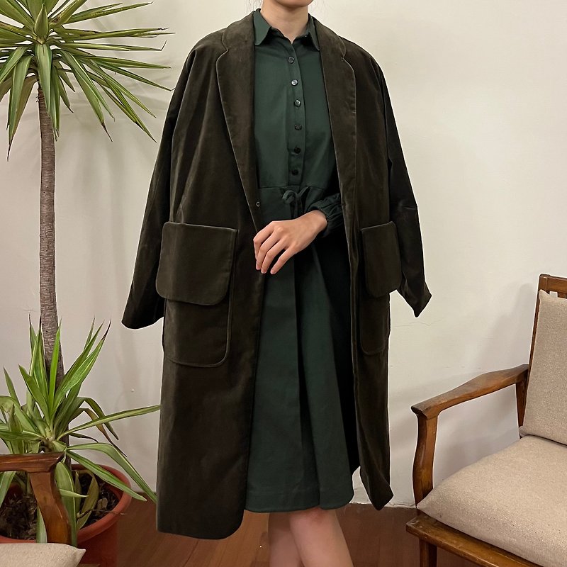 green warm coat coat - Women's Casual & Functional Jackets - Other Materials Green