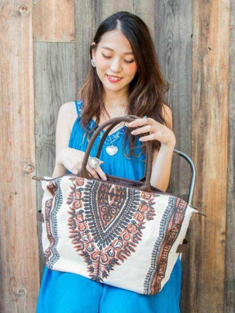 African Dashiki Pattern Tote Bag - 手提包/手提袋 - 其他材質 