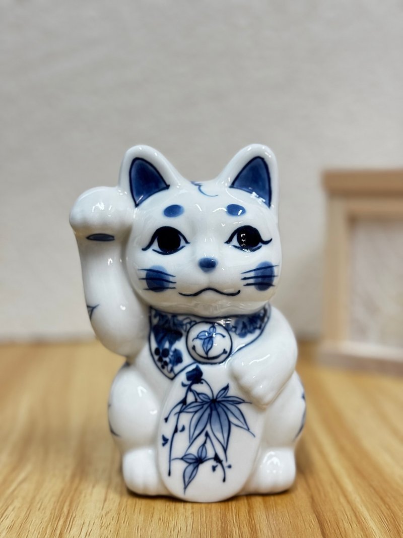 京燒 清水燒 | 染付 青 紅葉 - 擺飾/家飾品 - 陶 藍色