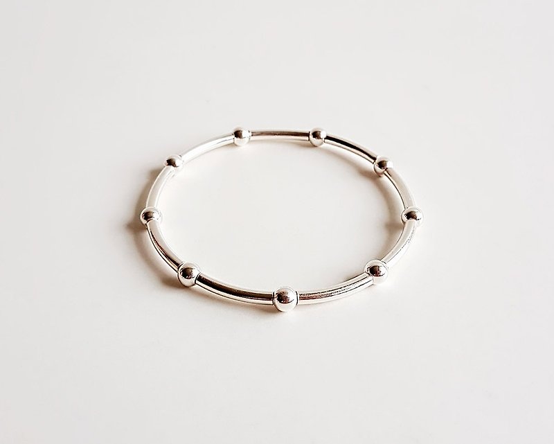 [ 銀系列 ]  銀管圓型珠鍊  925純銀 • 手鍊 - 手鍊/手環 - 其他金屬 銀色