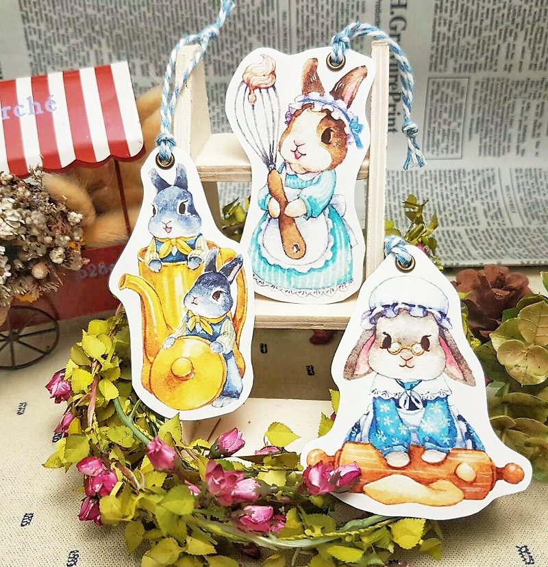 Bookmark rabbit small kitchen - baking composition 1 group 3 - Bookmarks - Paper Multicolor