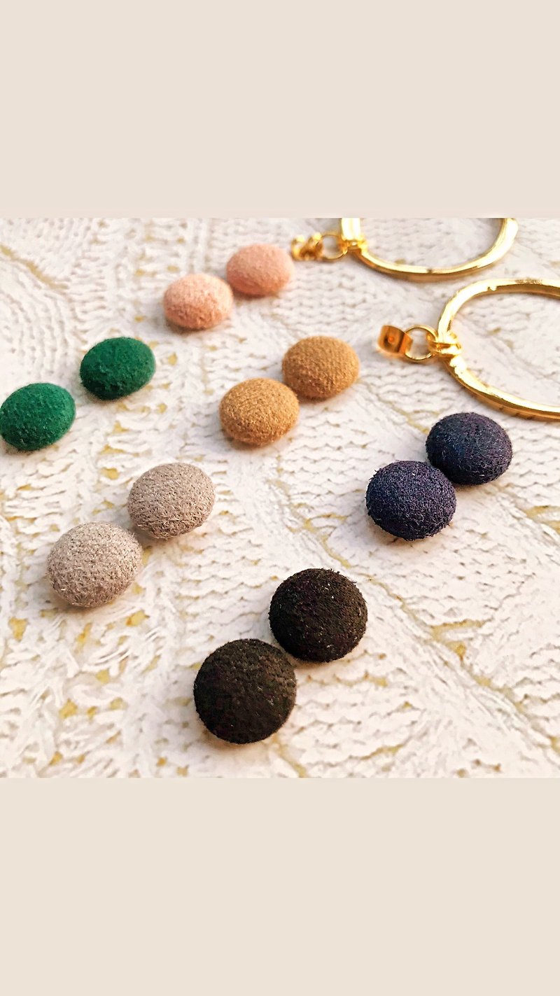 Chic color 2way earrings - ต่างหู - ผ้าฝ้าย/ผ้าลินิน หลากหลายสี