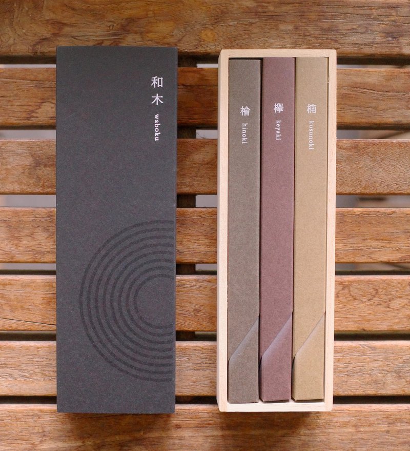 Kousaido Japan - Wamoku Series Woody Incense - Cypress / Beech / Camphor, 3 Types - น้ำหอม - วัสดุอื่นๆ สีกากี