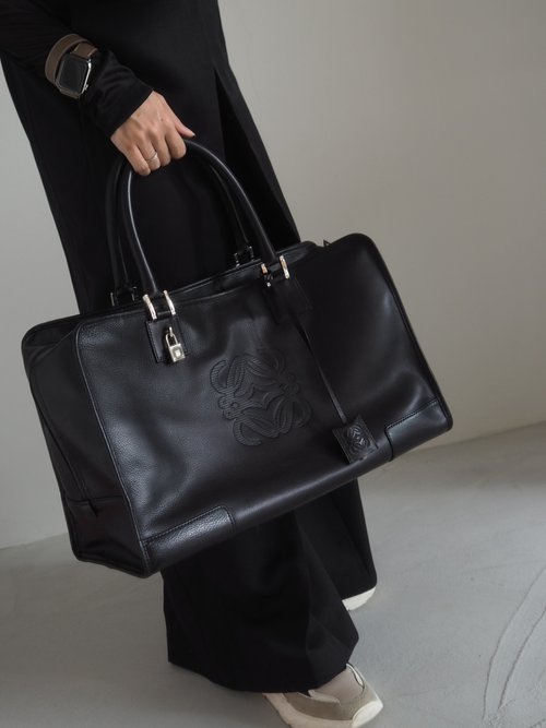 LOEWE ロエベ アマソナ 44 ボストンバッグ ブラック レザー ユニ