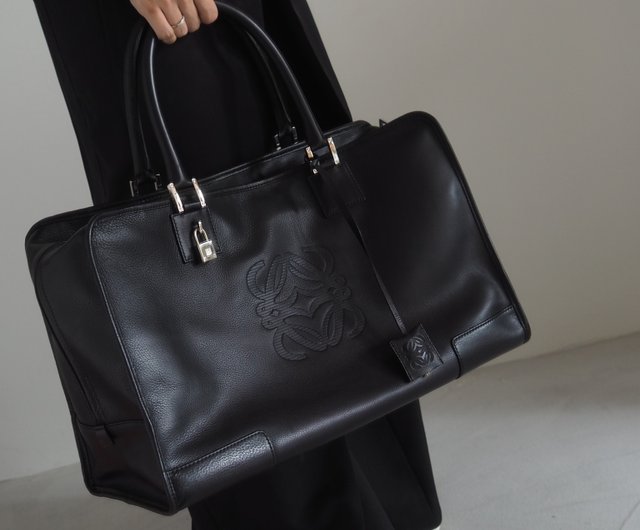 LOEWE ロエベ アマソナ 44 ボストンバッグ ブラック レザー ユニ