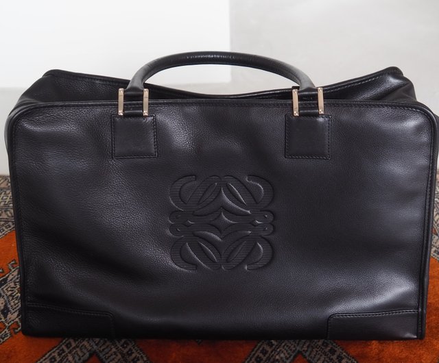 LOEWE ロエベ アマソナ 44 ボストンバッグ ブラック レザー ユニ
