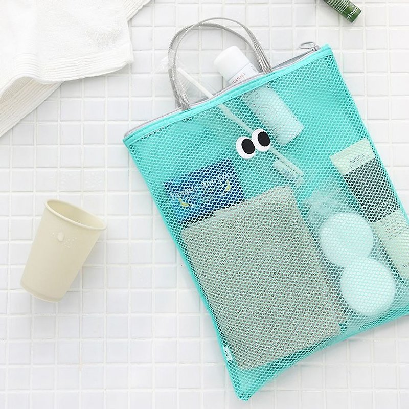 Livework - Swimming Beach Play Water Essentials - SOM SOM Smile Face Cave Universal Bag - Mint Green, LWK33929 - Handbags & Totes - Plastic Green