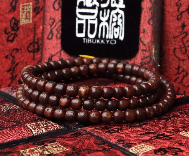 精品天然玉化星月菩提子108顆8x9mm桶珠收藏念珠飾品佛珠TIBUKKYO德榕