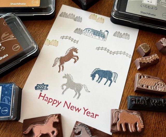 消しゴムはんこ※馬※ 期間限定出品】消しゴムはんこ 馬さんはんこセット - ショップ