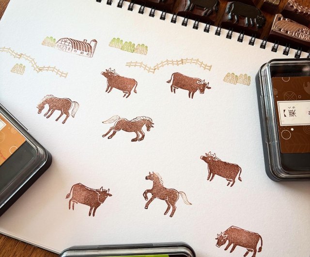 期間限定出品】消しゴムはんこ 馬さんはんこセット - ショップ