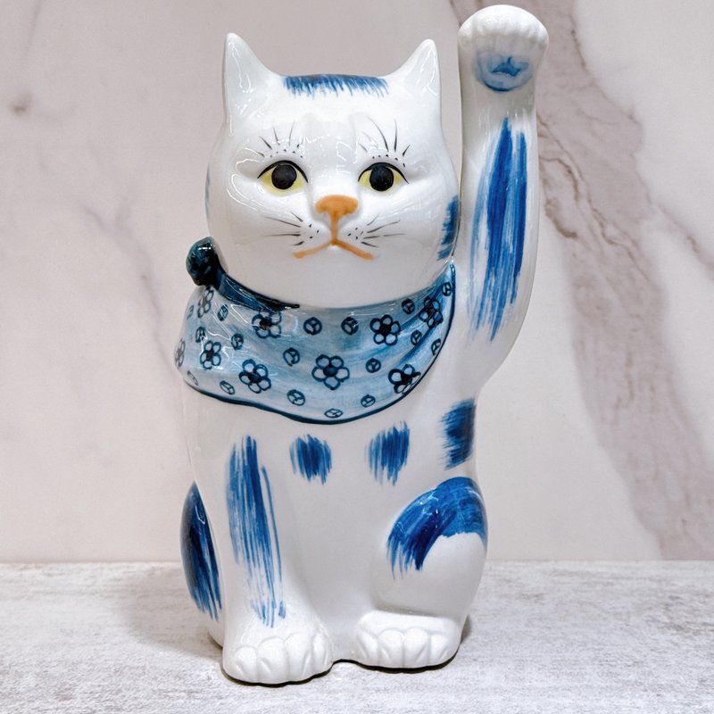 九谷焼招き猫 | 九谷焼蘭助 - 置物 - 磁器 ホワイト