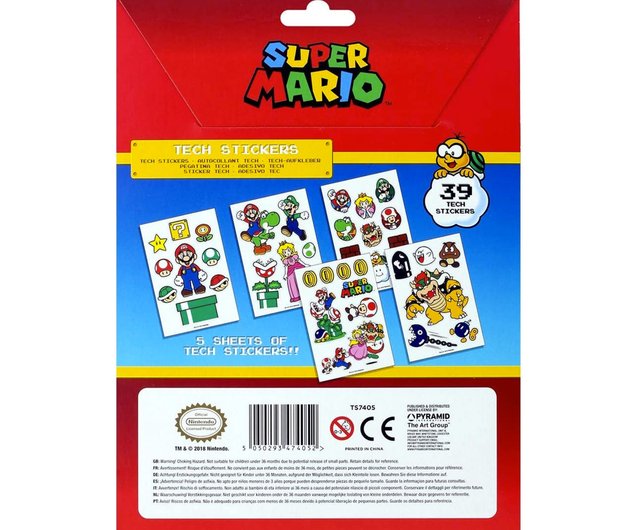 Imported from UK】Super Mario Tech Stickers (a pack of 39 Stickers) - Shop  Pyramid Branded Zone Stickers - Pinkoi