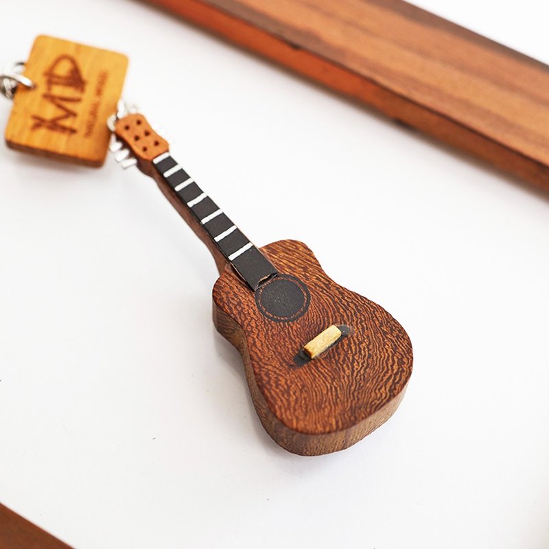 MD 仿真樂器吊飾 古典吉他 深色款 Classical Guitar - 鑰匙圈/鑰匙包 - 木頭 咖啡色