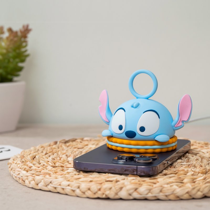 Lilo & Stitch series Wireless Charging pad (Cookie) - Phone Charger Accessories - Other Materials Blue