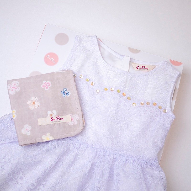 Lavender lace dress gift (Children's Day gift) - อื่นๆ - เส้นใยสังเคราะห์ สีม่วง