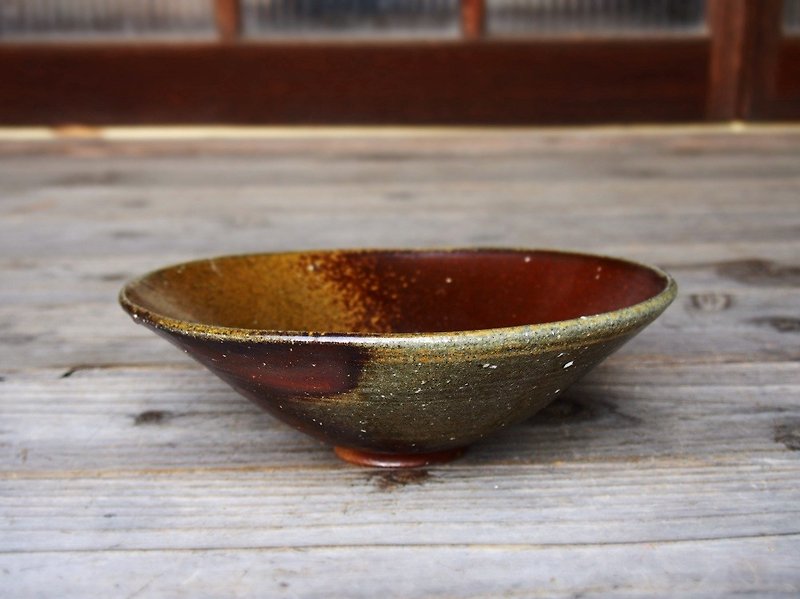 Bizen pot (18.5 cm) hc 1 - 0 16 - Small Plates & Saucers - Pottery Brown
