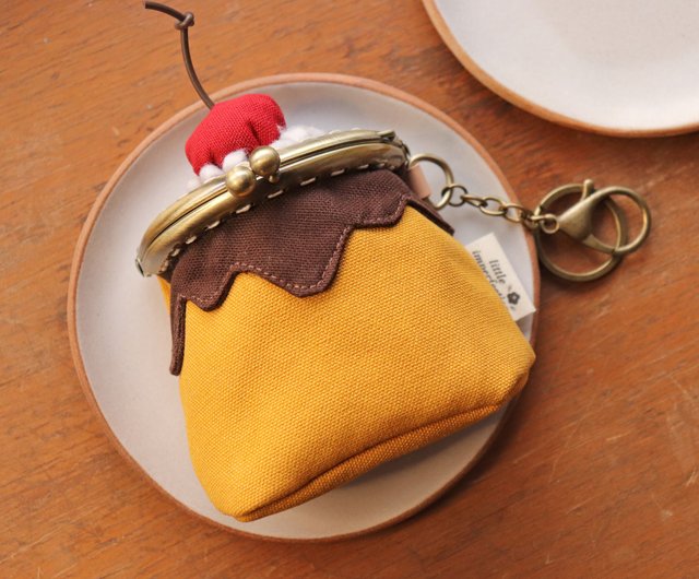 Textured Coin Purse Kiss Lock PU Vintage