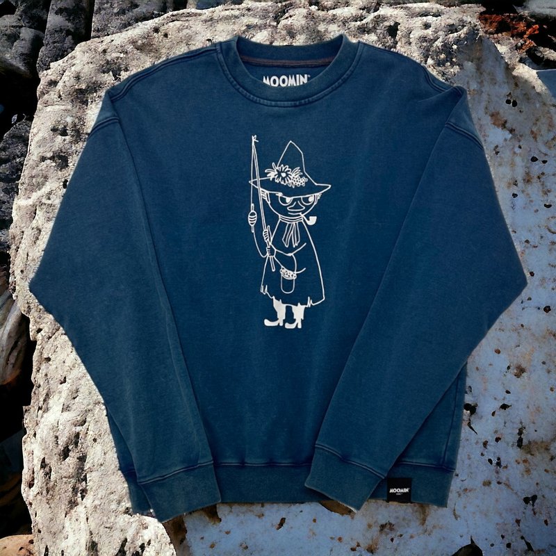 姆明長袖洗水衛衣 MOOMIN-SWT-04B - 帽T/大學T - 棉．麻 