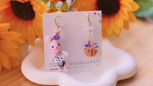 Fuzz ball clearance earrings