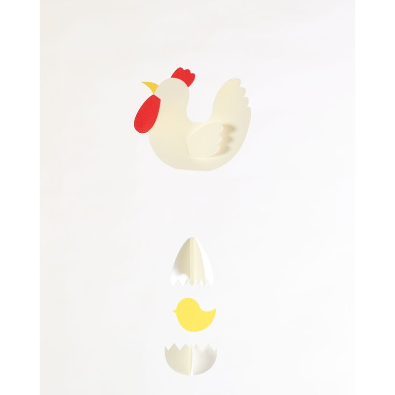 Pepamokit chicken 009 - Wood, Bamboo & Paper - Paper White