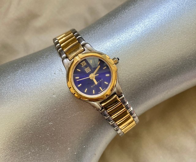 GIVENCHY Givenchy Swiss Made Rare Blue Dial Quartz Watch Vintage Watch -  Shop 1j-studio Women's Watches - Pinkoi