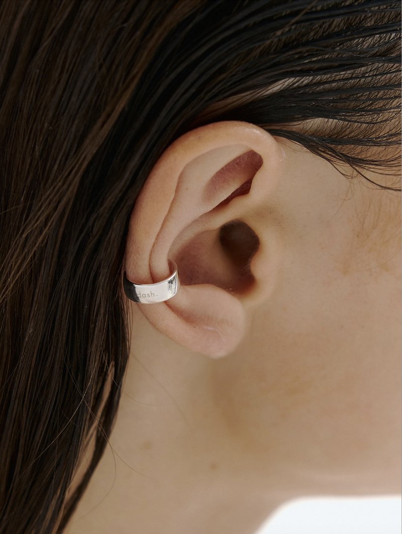 dashbrand DJ02 Line Ear Cuff (Minimal Jewelry) - 耳環/耳夾/耳骨夾 - 純銀 銀色