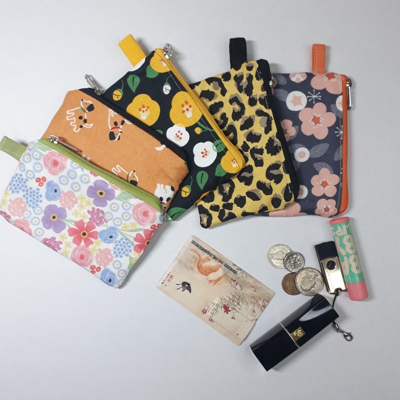card zipper pouches purse 8x12cm / wallet 11x8cm - 零錢包/小錢包 - 棉．麻 多色