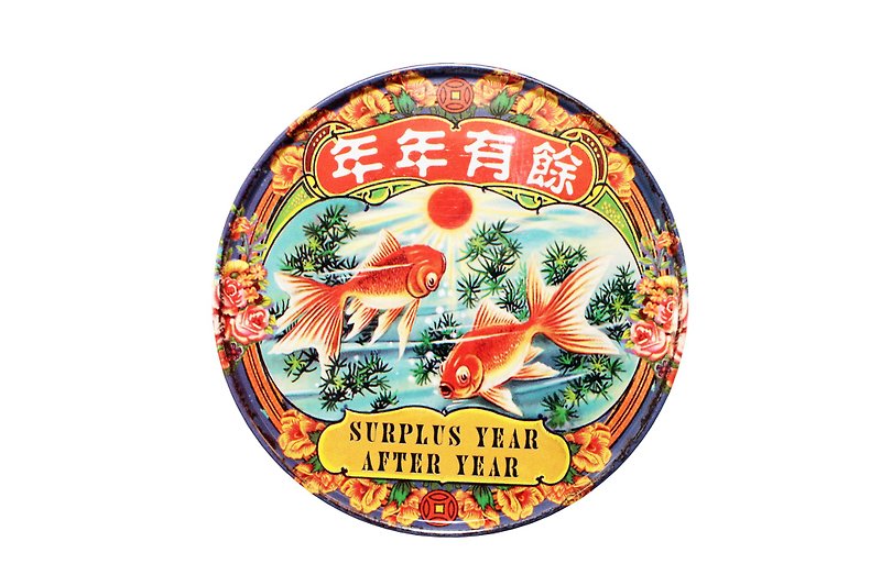 More than every year [Taiwan impression round coaster] - Coasters - Other Metals Khaki