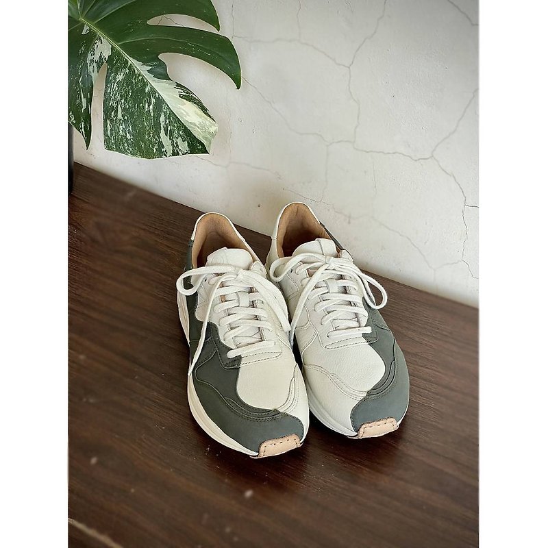Sweet Villians UMA M1235 Half Nylon / Half Leather Sneaker - รองเท้าลำลองผู้ชาย - หนังแท้ 