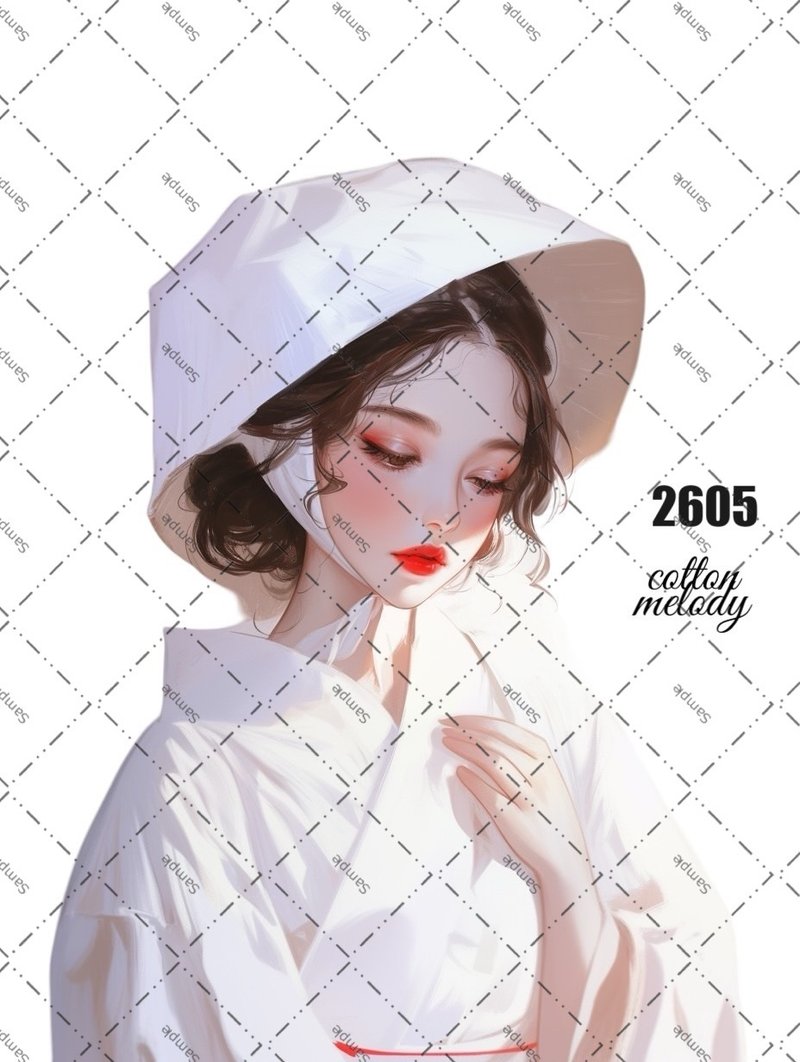 original sticker no.2605 人物ステッカー オリジナルステッカー オリジナル人物ステッカー 装飾ステッカー cotton melody - 貼紙 - 紙 