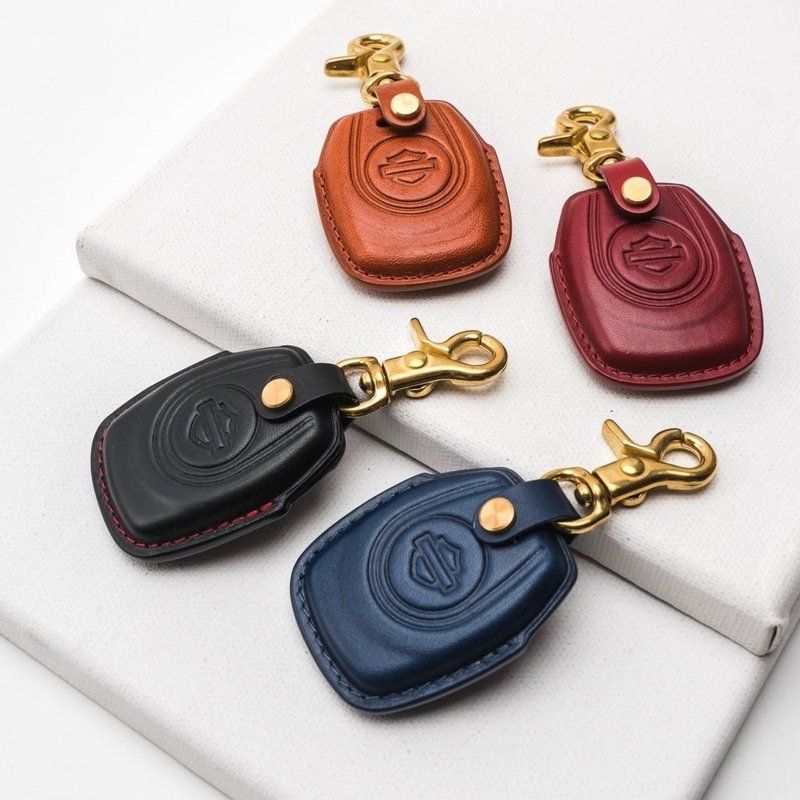 HARLY Lei 883 48 72 Fat boy Dyna 1200 Lei Leather Car Key Leather Case - ที่ห้อยกุญแจ - หนังแท้ 