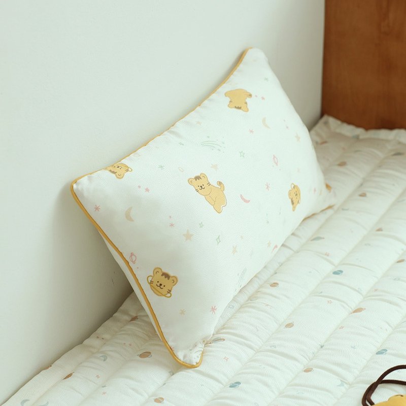 Korea Chezbebe Milk Yellow Tiger Four Seasons Sleeping Toddler Pillow M - Bedding - Cotton & Hemp 