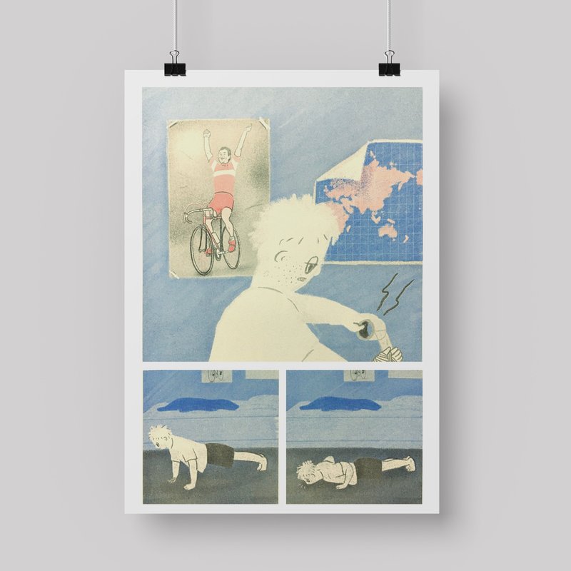 A Journey to the Madhouse - グラフィック ノベル エキシビション シリーズ ポスター E for IKEA ピクチャー ハンガー 在庫限り - ポスター・絵 - 紙 