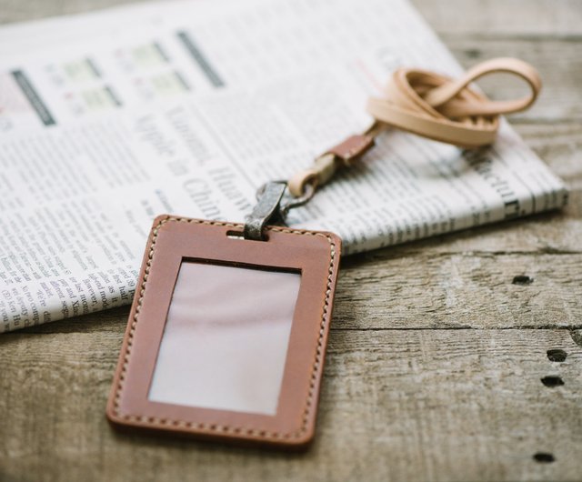 Italy Buttero Leather ID Holder / Old Hardware Accessories