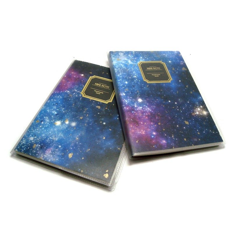 Handmade notebook ─ Star - สมุดบันทึก/สมุดปฏิทิน - กระดาษ สีน้ำเงิน